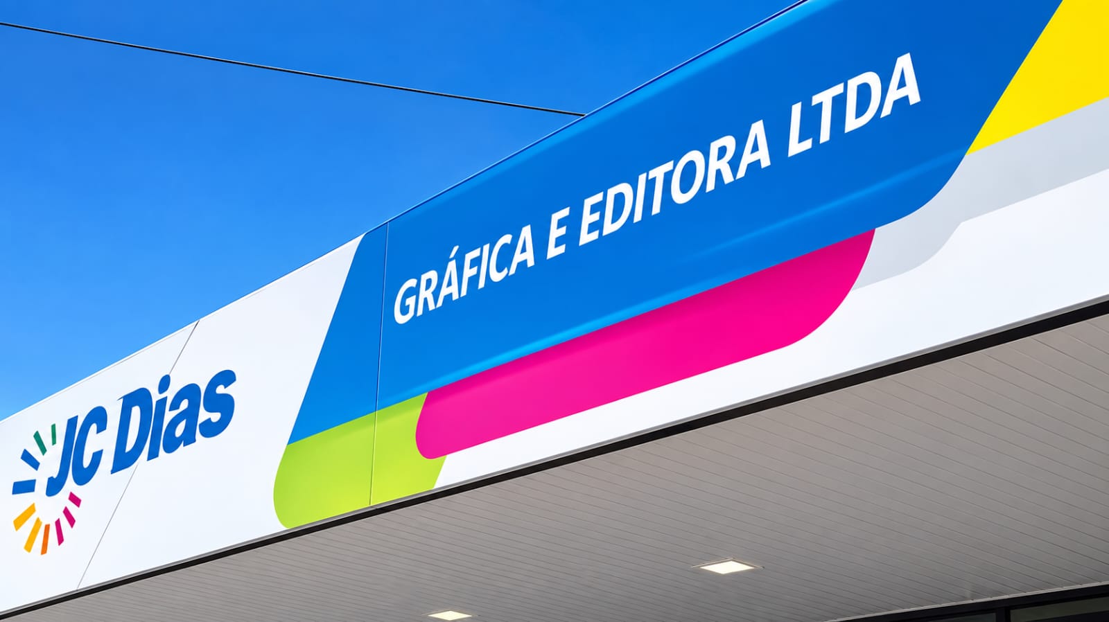 Fachada da JC Dias Gráfica e Editora em Criciúma