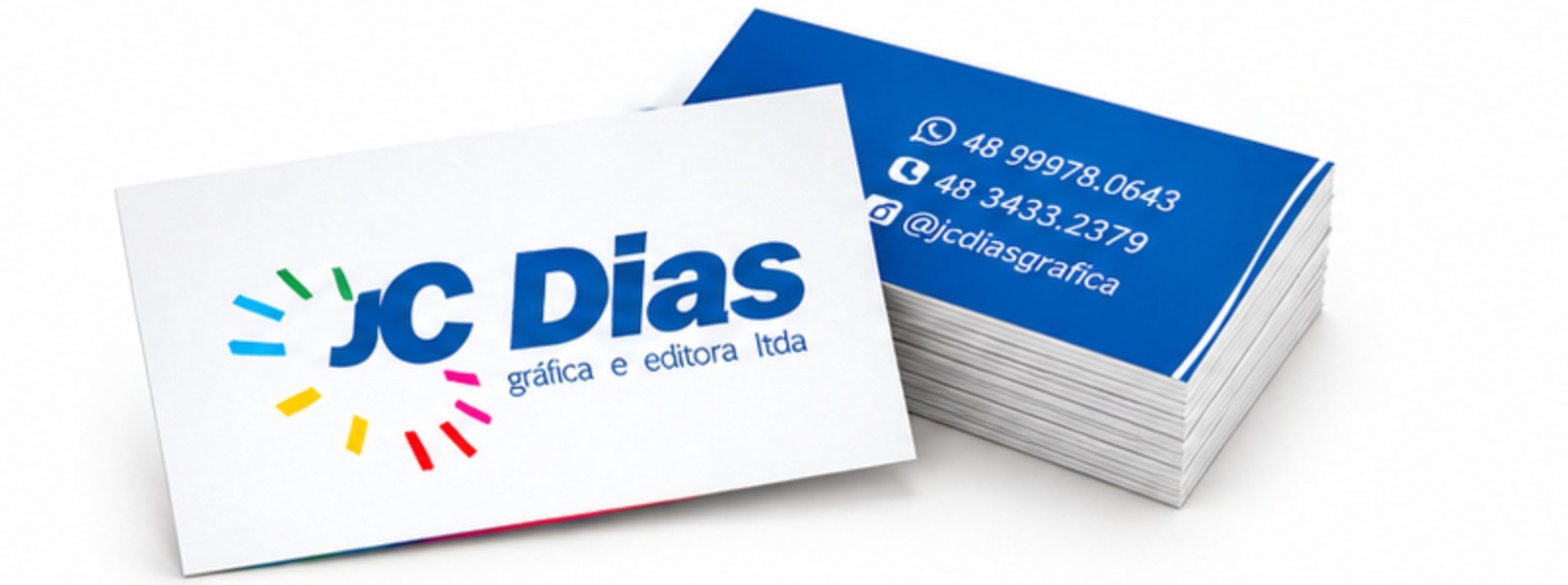 Cartões de visita impressos pela JC Dias